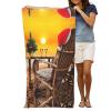 Beach Chair Scene Print Microfiber Bath Towel, 80 x 130 cm view 1