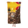 Beach Chair Scene Print Microfiber Bath Towel, 80 x 130 cm view 2