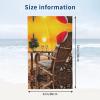 Beach Chair Scene Print Microfiber Bath Towel, 80 x 130 cm view 3