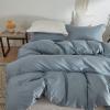 MEILA 3-Piece Bedding Set, Blue, 200 x 200 cm, 100% Cotton, with 2 Pillowcases view 4
