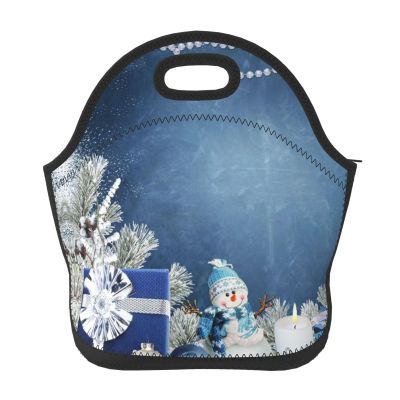 Christmas Neoprene Insulated Lunch Bag for Women and Men