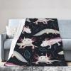 KWQDOZF Axolotl Flannel Micro-Fleece Throw Blanket, 40 × 30 in view 1