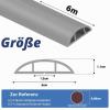 Self-Adhesive Floor Cable Cover, 6 m, 3 cm, Gray view 2