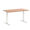 Eigentlich Electric Height-Adjustable Desk, 71.5–120.5 cm, with Memory Control, White Frame, Sit-Stand Workstation, Office Desk (180 x 80 cm, Beech) view 3