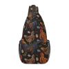 LAMAME Magical Blue Fox Printed Crossbody Sling Backpack, Chicken Motif, One Size view 3