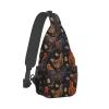 LAMAME Magical Blue Fox Printed Crossbody Sling Backpack, Chicken Motif, One Size view 4