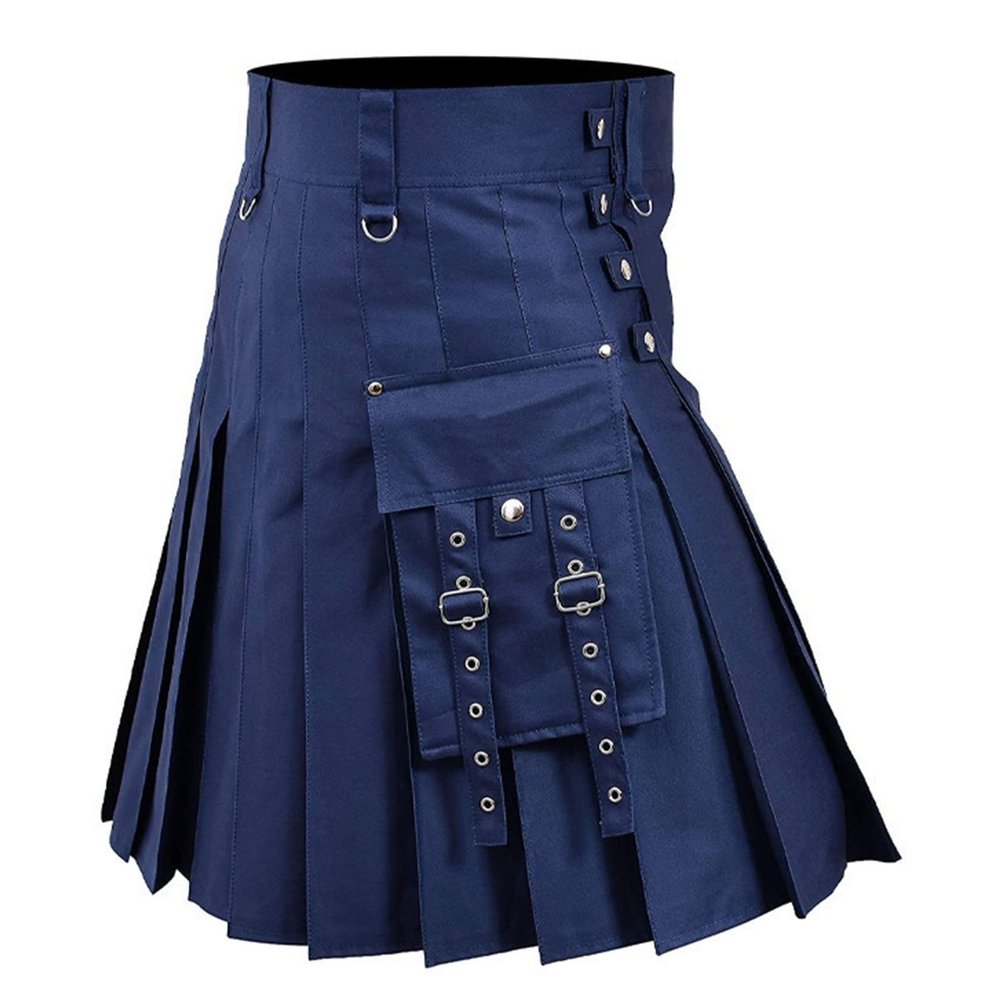 Men's Short Kilt, Classic Pleated Scottish Skirt