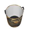 Ancient World Globe Portable Single-Layer Round Laundry Basket with Handles view 3