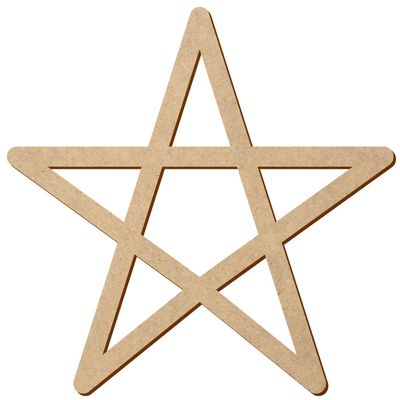 MDF Pentagram, 2–19.7 in, for Décor and Crafts