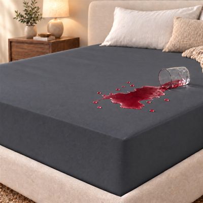 Arcona Waterproof Mattress Protector 180 x 200 cm, Dark Gray