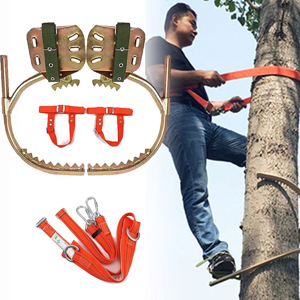 Samnuerly Portable Non-Slip Tree-Climbing Spikes Set, 450 Model