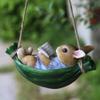 Feng Shui Decor, Swinging Rabbit Statues for Yard and Garden view 2