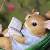 Feng Shui Decor, Swinging Rabbit Statues for Yard and Garden view 4