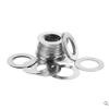 OQOPO Screw Washers, 10,100 Pieces, 0.1/0.2/0.3/0.5 mm, DIN 988, Ultra-Thin Stainless Steel Precision Washers, M3–M30 Spacer Sleeves view 2