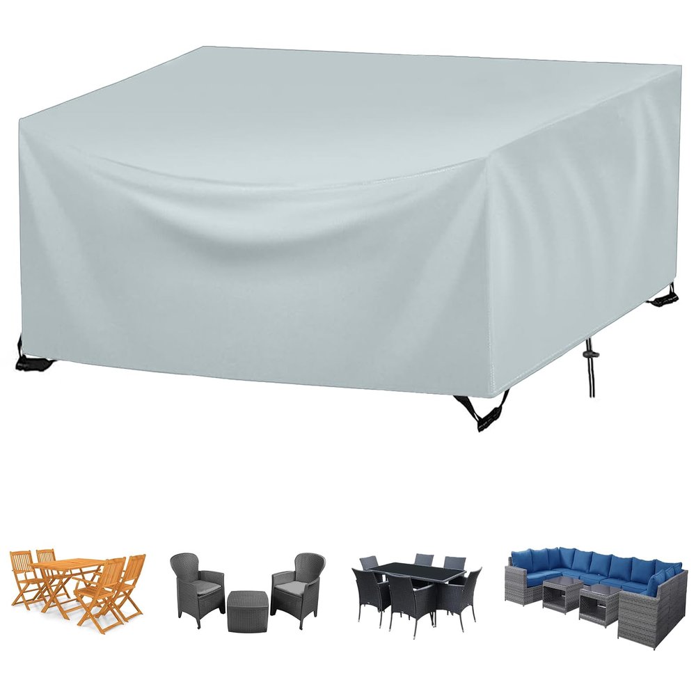 Patio Furniture Cover, 140 x 120 x 90 cm, Gray