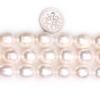 GEM-Inside Genuine Freshwater Cultured Rice-Shaped Pearls, Oval, White, 11–12 x 12–14 mm, for Jewelry Making, 38.1 cm view 2