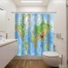 Aalaya Map Shower Curtain, Polyester, 120 x 180 cm view 2