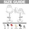 XGANGM Bar Stool Covers with Backrests, Swivel Stretch Slipcovers, 2/4/6 Pieces, Washable Printed Covers for Bar Stools with Short Backrests, Flowers 15, 6PCS view 2