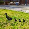QANYEGN 4-Piece Metal Duck Garden Stakes, Black Iron, Cute Hollow Animal Design view 3