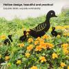 QANYEGN 4-Piece Metal Duck Garden Stakes, Black Iron, Cute Hollow Animal Design view 4