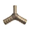 EVANEM 3-Way Brass Hose Barb Reducing Y-Fitting, 16/10/10 mm view 1