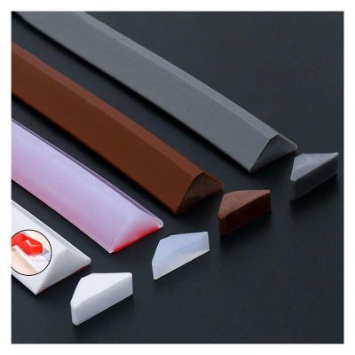 Self-Adhesive Silicone Water Barrier Strip for Shower Floors, Wet Rooms and Countertop Edges