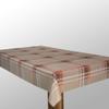 laro Washable PVC Oilcloth Tablecloth, Rectangular, Brown and Beige Check, 130 x 240 cm view 3