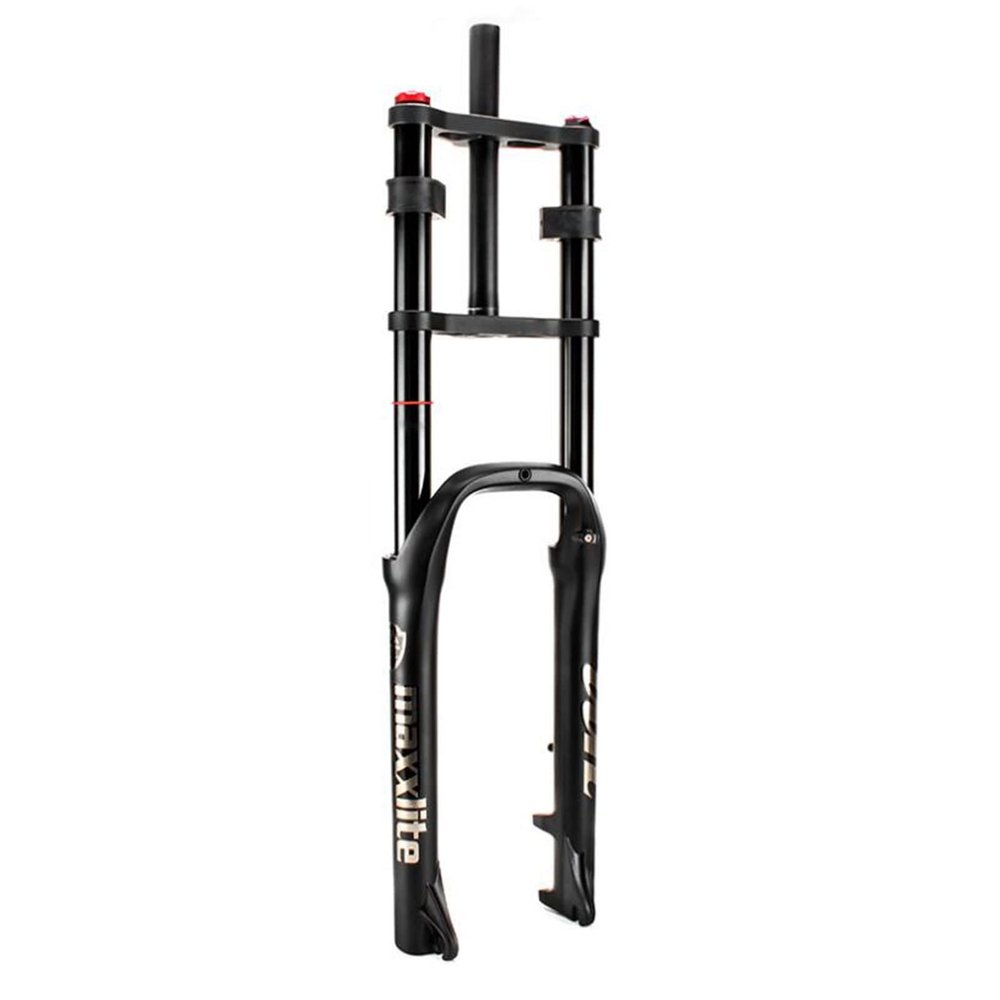 ZECHAO Dual-Crown Snow Bike Suspension Front Fork, 26 in, Black
