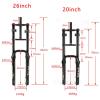 ZECHAO Dual-Crown Snow Bike Suspension Front Fork, 26 in, Black view 2