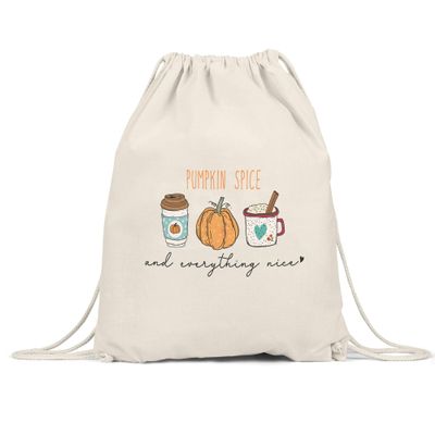 Pumpkin Spice and Everything Nice Drawstring Bag