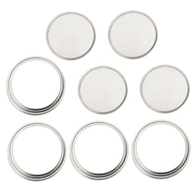 BESTonZON Stainless Steel Sprouting Jar Lids, 4-Pack, 86 mm