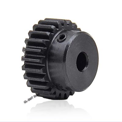 GAJUST 1 Pc 1 Module Spur Gear Motor Gear 1M 20T–29T 45# Blackened Steel Mechanical Gear Bore 4/5/6/6.35/7/8/10–15 mm (Size: 14 mm, Color: 1M 25T)