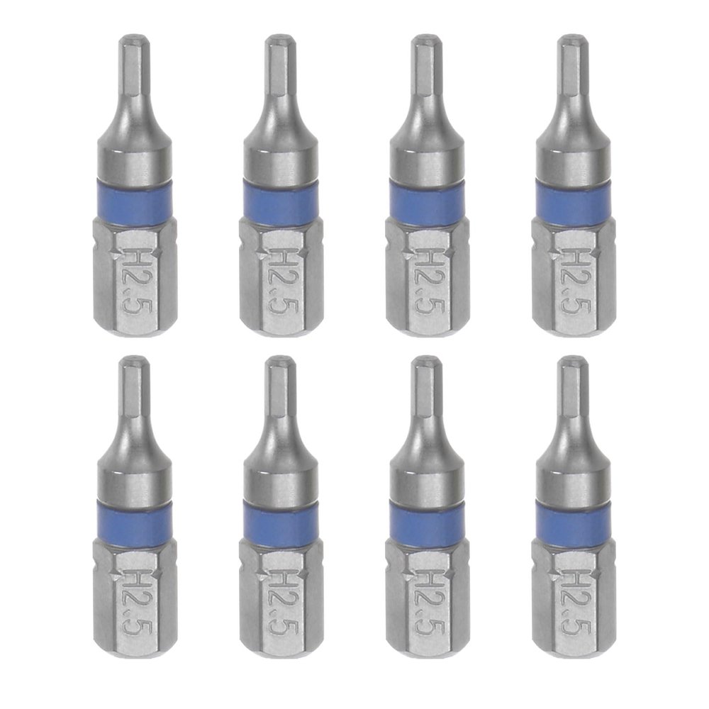 Sourcing Map 8-Piece H2.5 Hex Screwdriver Bit Set, 2.5 mm, 1/4-Inch Hex