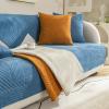 ZCXRYFL Chenille Sofa Cover for 1/2/3/4-Seater, L/U-Shaped Sectional, Non-Slip, Blue, 70 x 120 cm view 1