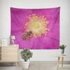 CEVAN Square Wall Tapestry, Bee Oriental Design, Rose Red, Printed Fabric, 100 x 70 cm view 2