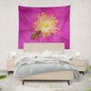 CEVAN Square Wall Tapestry, Bee Oriental Design, Rose Red, Printed Fabric, 100 x 70 cm view 3