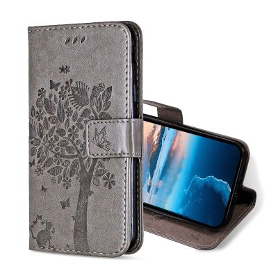 KANVOOS Flip Case for iPhone 14 Pro, PU Leather Wallet Case with Card Slots, Gray