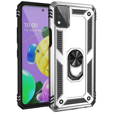 nulala Case Compatible with LG K31, Shockproof Hybrid Case with Metal Ring Holder