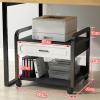 Printer Stand with 1 Drawer, Under-Desk Rolling Printer Cart view 2