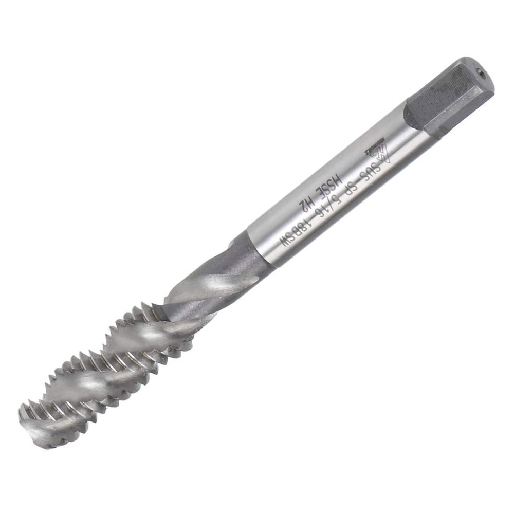 TOP-VIGOR 5/16-18 BSW Spiral-Flute Tap, M8 x 1.25 Machine Tap, H2 Tolerance, HSS-Cobalt (5% Co)
