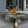 laro Washable PVC Oilcloth Tablecloth, Marble Black Beige Gray, 130 x 300 cm view 1