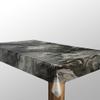 laro Washable PVC Oilcloth Tablecloth, Marble Black Beige Gray, 130 x 300 cm view 3