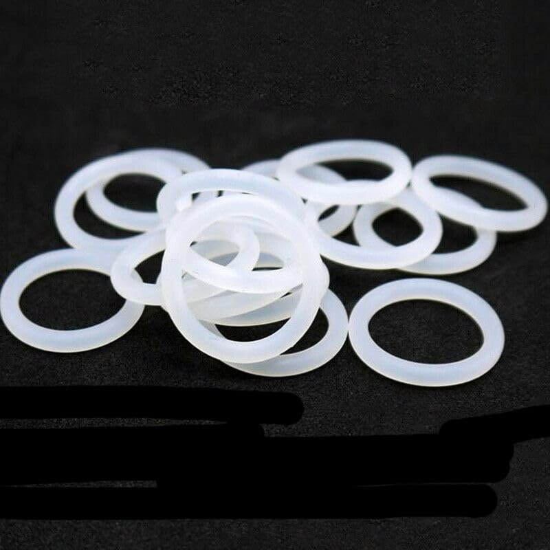 10-Piece White Food-Grade Silicone O-Ring Set, CS 1/1.5/2/2.4 mm, OD 385 mm, Heat-Resistant, OD 68 mm, CS 2 mm