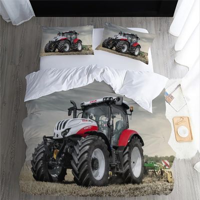 Kids' Tractor Duvet Cover Set, 135 x 200 cm, 3-Piece