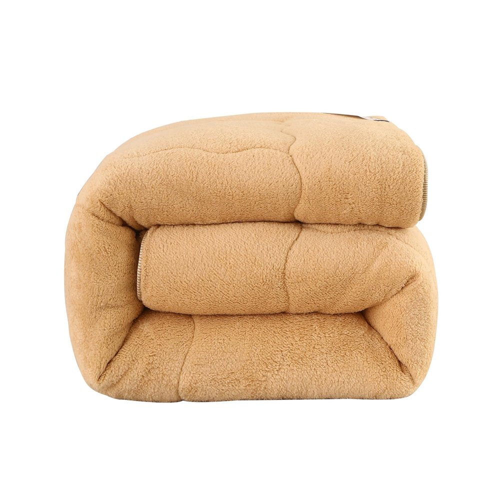 XHDZSW Sherpa Winter Quilt, Plush and Warm, Camel, 2 x 2.3 m (3.5 kg)