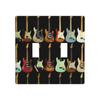 2-Gang Wall Plate, Square Light Switch Cover, Artistic Guitar Pattern, 4.5 x 4.5 in view 1