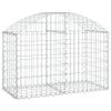 Higsose Arched-Top Gabion 100 x 50 x 60/80 cm, Silver Galvanized Iron view 2