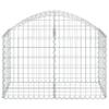 Higsose Arched-Top Gabion 100 x 50 x 60/80 cm, Silver Galvanized Iron view 3