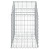 Higsose Arched-Top Gabion 100 x 50 x 60/80 cm, Silver Galvanized Iron view 4