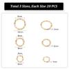 UNICRAFTALE 60-Piece 304 Stainless Steel Twisted Open Jump Rings, 4/6/8 mm, Gold view 3